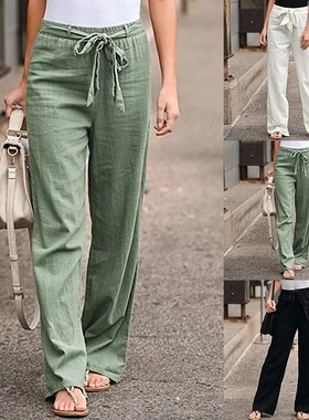 Female Plus Size Ankle-length Trousers Summer Casual Pants