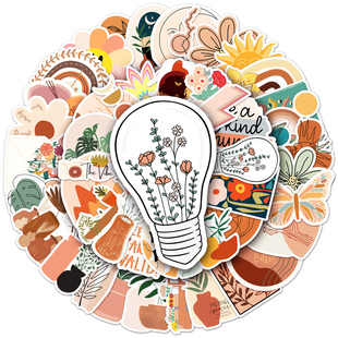 10/30/50PCS Cute Bohemia Art Aesthetic Stickers Scrapbook La