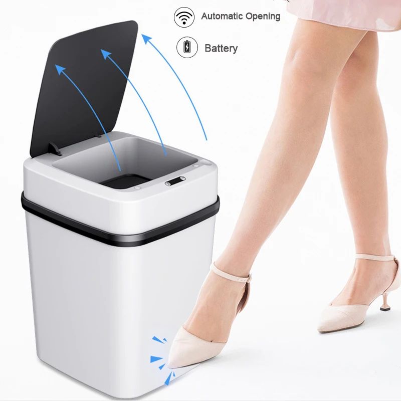 13/15L Automatic Smart Trash Can Kitchen Bathroom Waste Bin - 封面