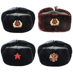 Winter Hat Russian Army Military Hats Pilot Hat Police Hat M