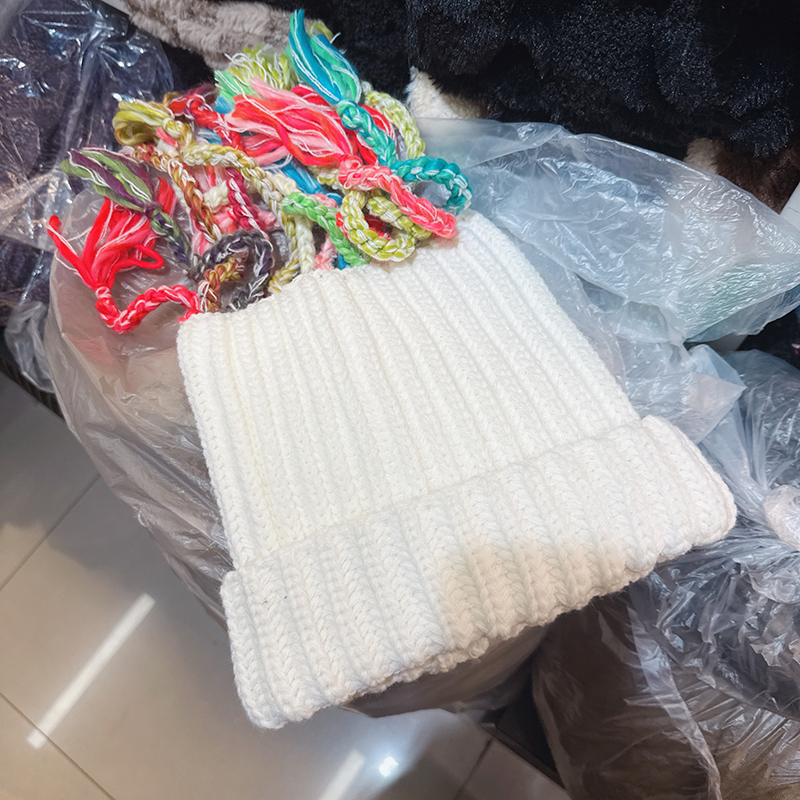 韩国代购东大门冬季新款韩版流苏粗毛线针织帽女防寒户外毛线帽子