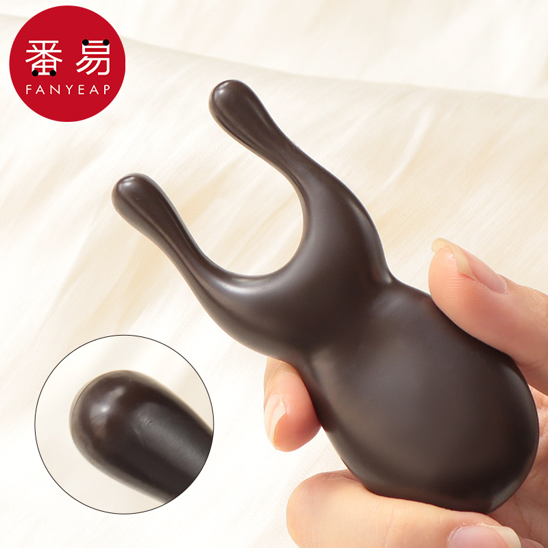 按摩器/头部D1V-青蛙按摩梳头部经络头疗头颈刮痧梳子刮鼻家