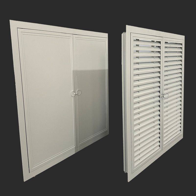 定制铝合金对开百叶门暖气罩遮挡罩通风口检修分水器橱柜门窗格栅