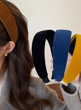 珀小棉秋冬韩版纯色高颅顶发箍简约百搭少女感发箍pxm26423fg