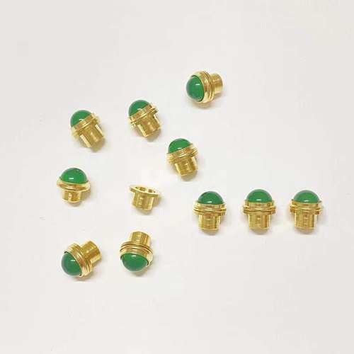 葫芦嘴镶口配件文玩小葫芦龙头盖子 手捻葫芦铜镶口 铜头 工艺鼻