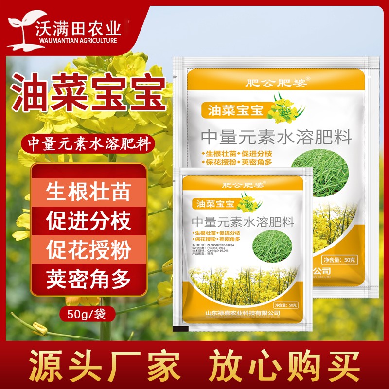 油菜宝宝提高出油率促花授粉抗倒伏荚多角密籽粒饱满油菜水溶肥