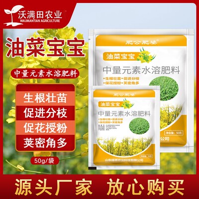 油菜宝宝提高出油率促花授粉抗倒伏荚多角密籽粒饱满油菜水溶肥