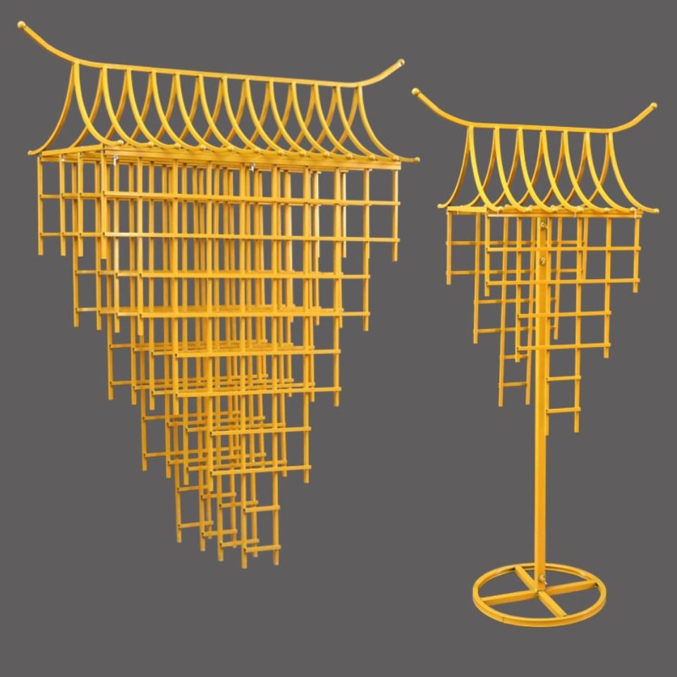 婚庆道具铁艺中式中国风建筑路引婚礼舞台装饰空中吊顶挂件