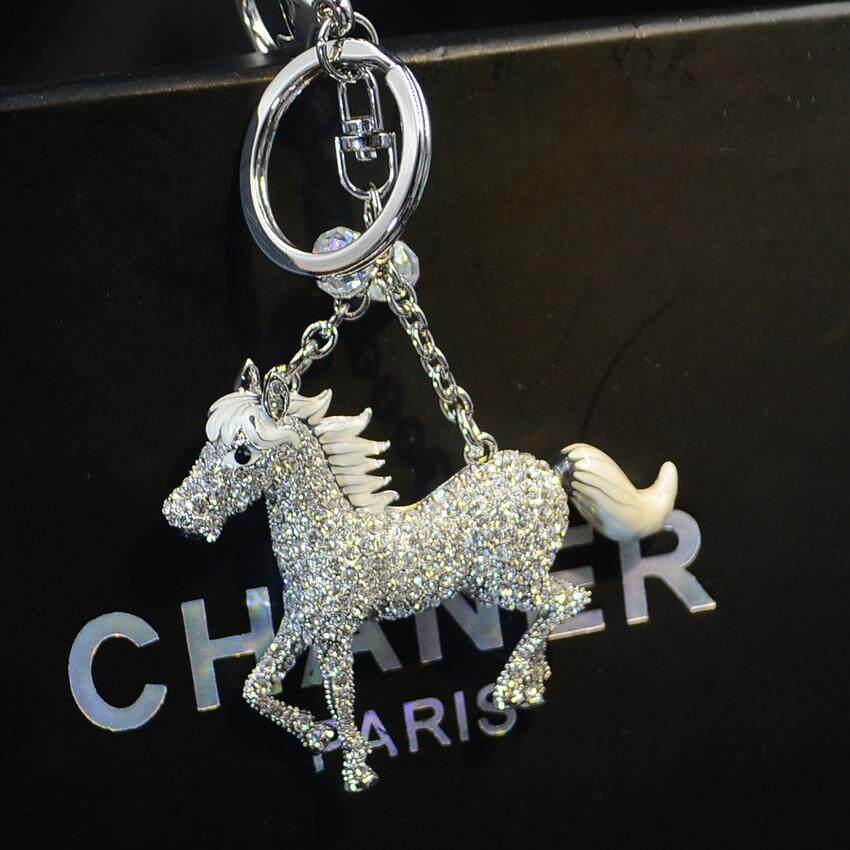 超好看钥匙扣情侣钥匙扣生肖马精致时尚汽车挂件女小马高档圈环卡