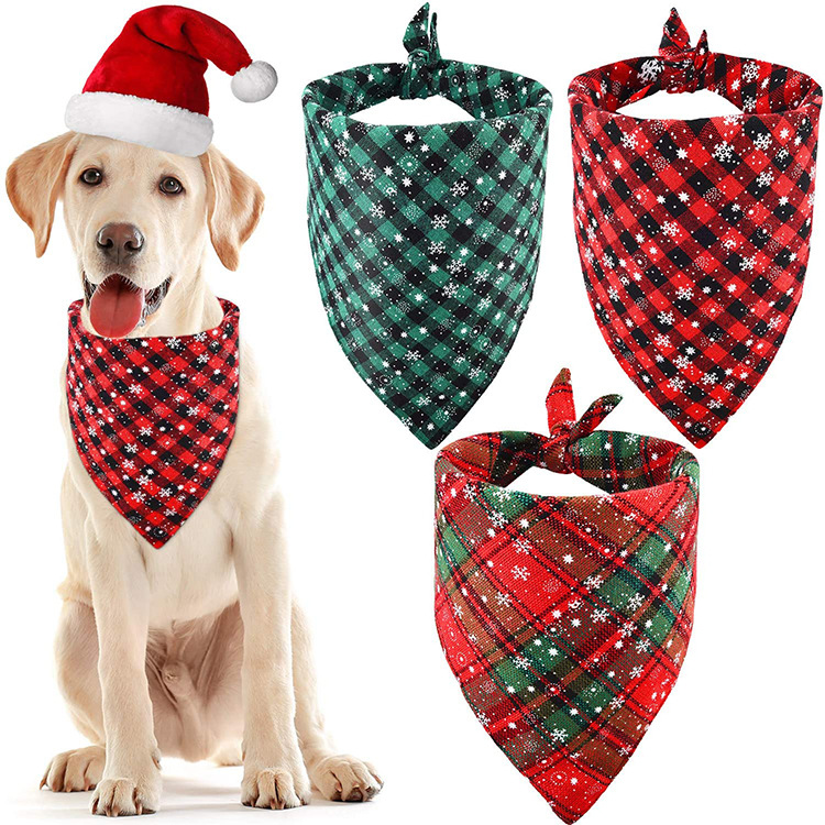 Christmas Dog Saliva Towel Triangle Scarf Dog Scarf Christma