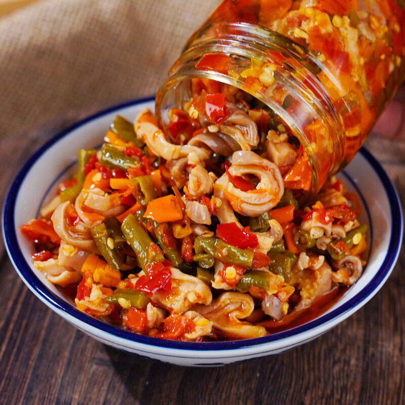 湘土味道黄贡椒脆肚湖南特产衡东脆肚酸豆角上班族即食下饭菜