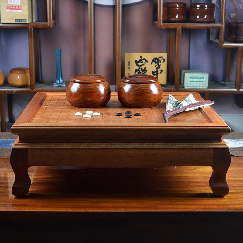 弈流古典式草花梨棋墩围棋套装实木棋桌大号新云子中式棋盘雕刻线