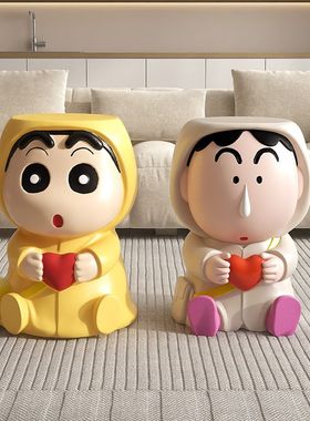 稀奇古怪的家具轻奢高级感蜡笔小新换鞋凳入户门口进门家用小凳子