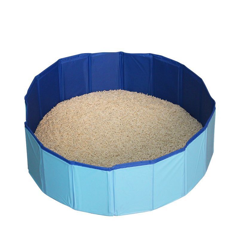 100cm特大号猫砂盆便携式猫砂盆折叠外出大号游泳盆留守家用免安