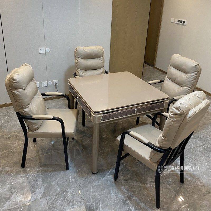高档静音麻将机全自动餐桌两用棋牌家用可折叠四口机多功能机麻厂图片
