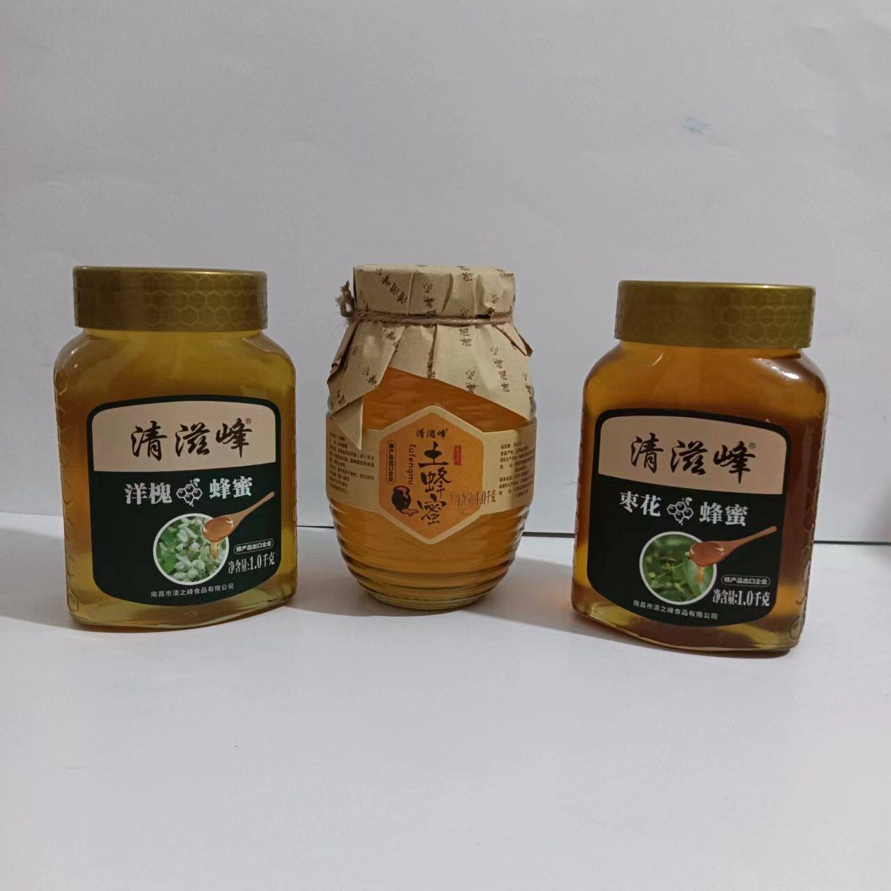 清滋峰1000g洋槐蜂蜜枣花蜂蜜土蜂蜜玻璃瓶装