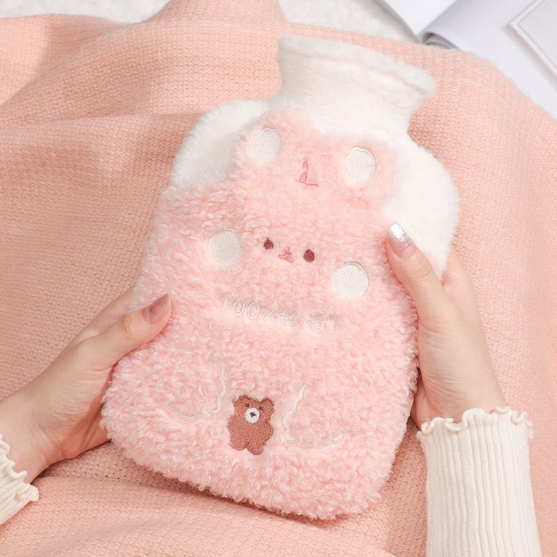 可插手暖水袋注水袋加厚暖手宝防爆暖肚子暖手毛绒热敷学生大小号