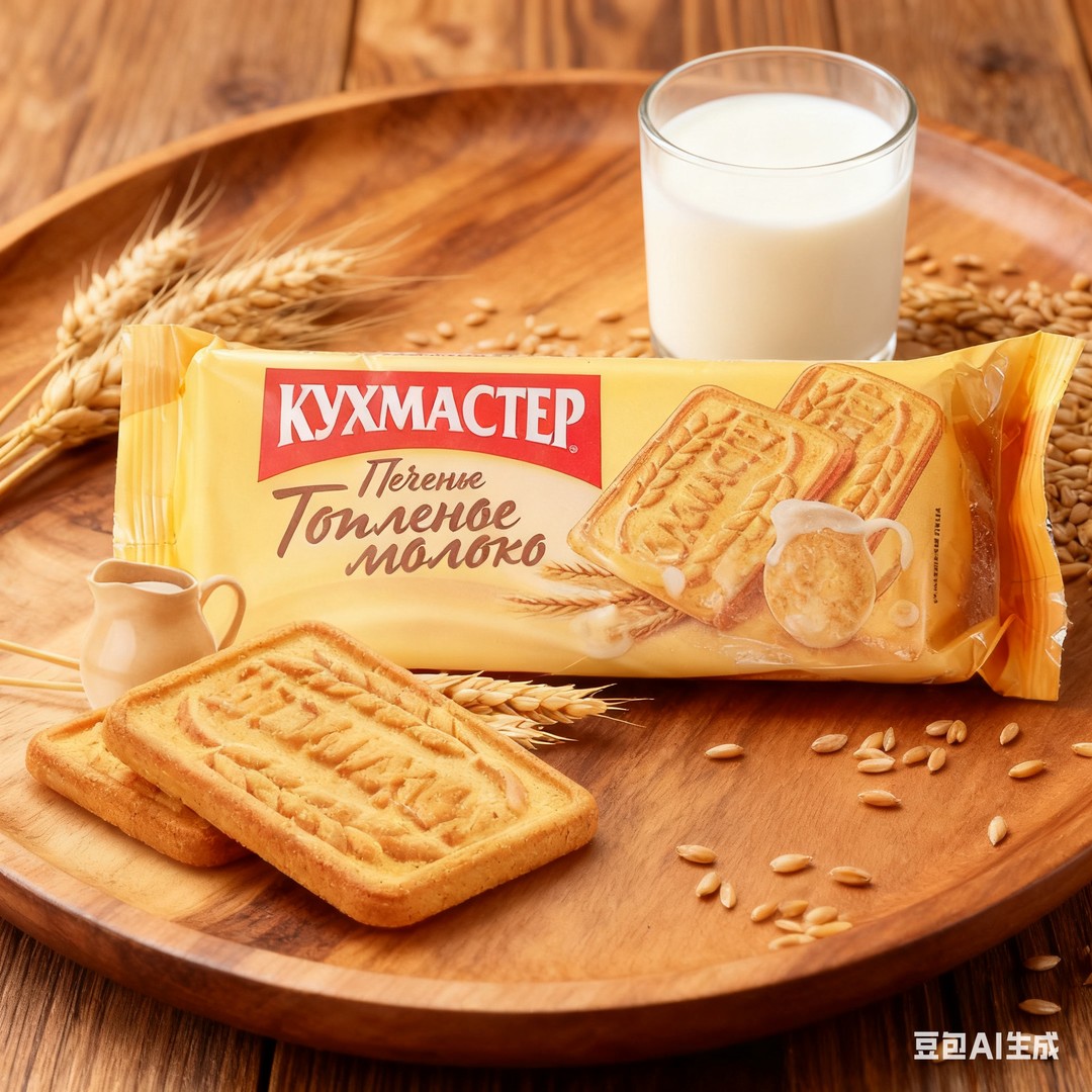 拍一发四俄罗斯进口厨房大师奶酥饼干170克/袋保质期到26年2月