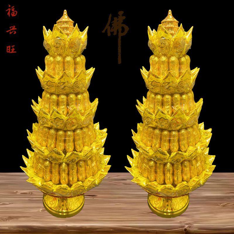 寺庙法会拜拜莲花糖塔生彩花生文昌糖塔潮汕闽南供佛糖塔观音