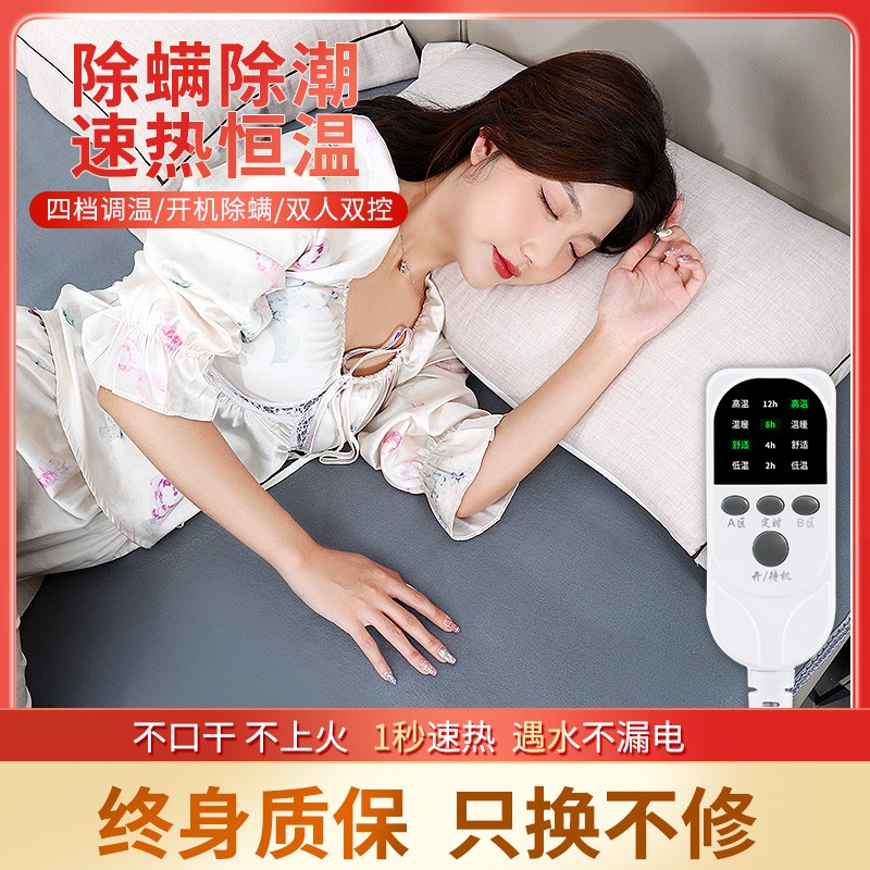 长城电热毯双人双控单人学生宿舍家用智能电褥子安全防水（BS）