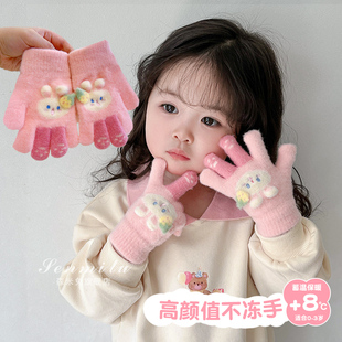 儿童手套女孩1一3岁宝宝秋冬季 手套 保暖加绒男童女童婴幼2024新款