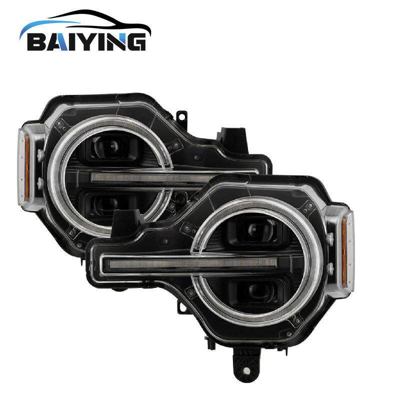 适用于福特bronco烈马大灯总成LED前大灯日行灯越野改装件