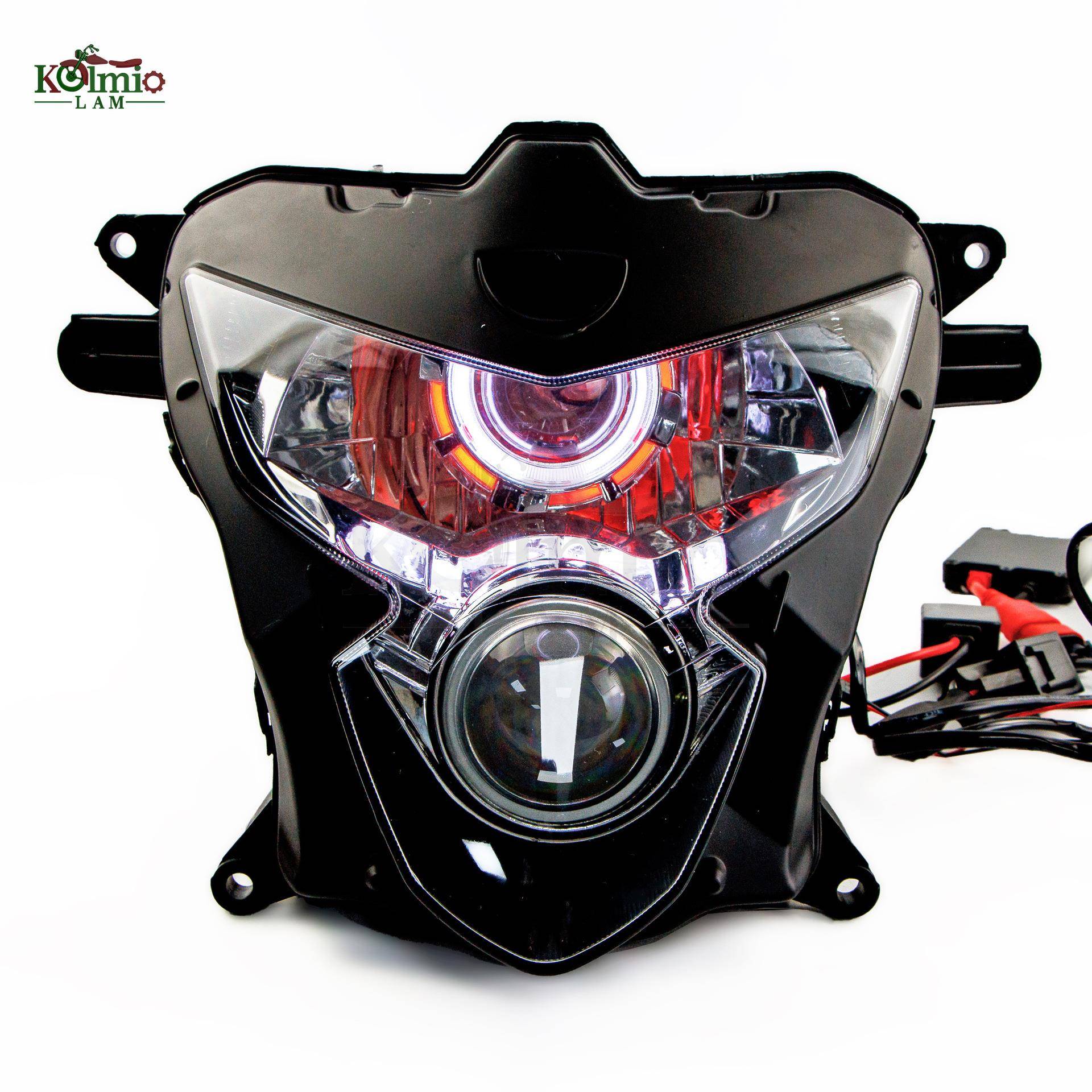 适用于铃木GSXR600GSXR7502004-2005年K4天使眼前大灯总成LED灯