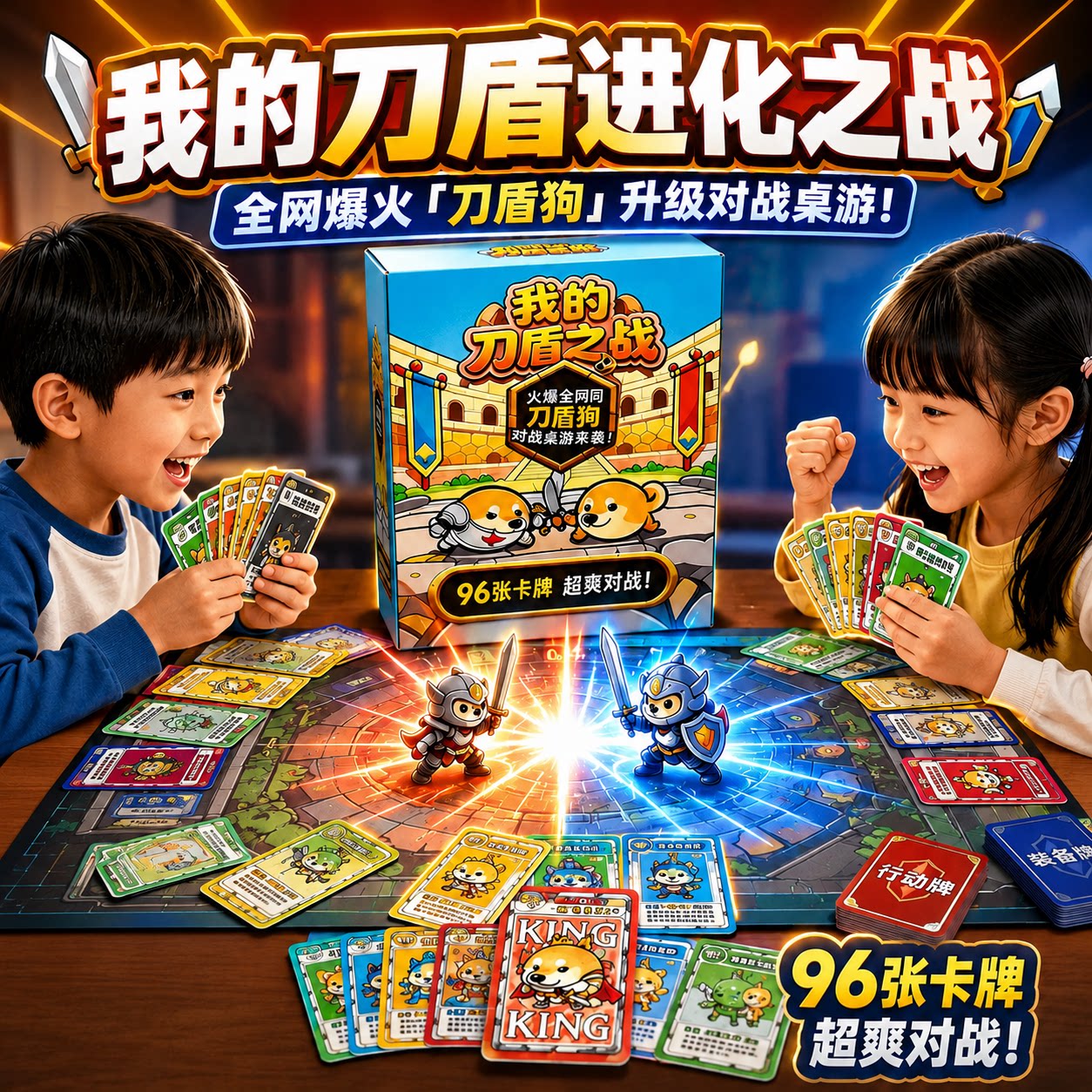 我的刀盾进化之战儿童对战卡牌图片