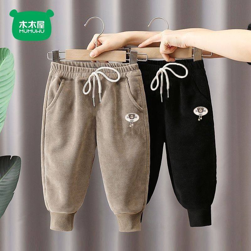 男童裤子冬季加绒加厚保暖男女童一体羊羔绒休闲裤新款耐磨长裤