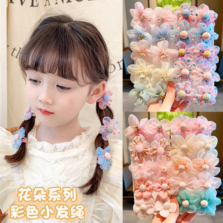 儿童花朵皮筋女童头绳2025新款发圈头花女儿童扎头橡皮筋发绳头饰