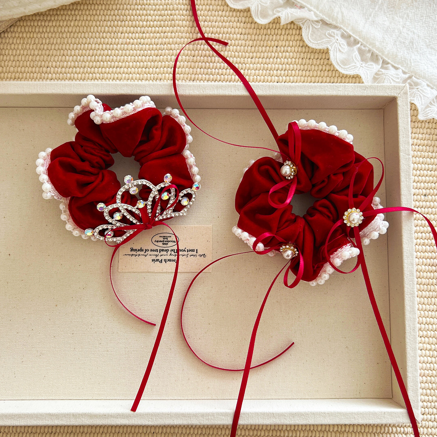 儿童过年皇冠头饰女童红色大肠发圈宝宝气质新年头绳高弹力橡皮筋,童装/婴儿装/亲子装,发饰,淘宝优惠券,粉丝福利购,淘宝优惠卷