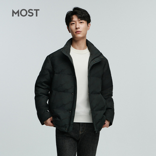 MOST/姆氏德男装深灰立领羽绒服90白鸭绒保暖休闲外套C34120015