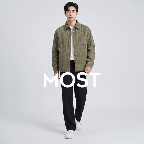 MOST美式复古工装衬衫夹克男秋