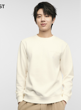 MOST姆氏德秋潮牌白色套头卫衣季无帽休闲上衣长袖C53217158