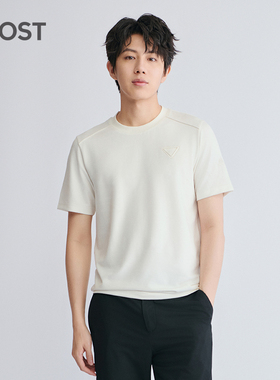 MOST/姆氏德白色T恤新款圆领修身简约打底衫百搭短袖tC51212027