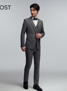 MOST/姆氏德男装灰色西服套装修身商务休闲职业正装新郎C41152045
