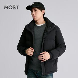 MOST/姆氏德羽绒服男冬季短款宽松面包服黑色保暖外套C44237142