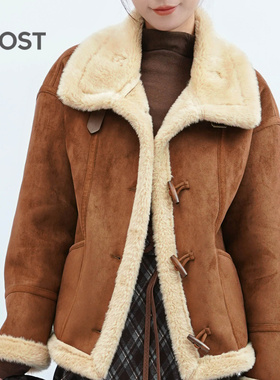 MOST皮毛一体女外套新款高级复古美拉德机时尚保暖上衣W54117978