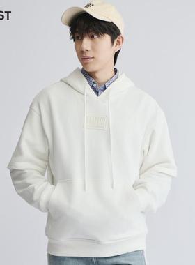 MOST/姆氏德白色假两件连帽卫衣男春季重磅宽松休闲外套C51317031