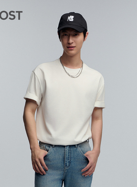 MOST/姆氏德男白色圆领短袖t恤夏季新款休闲百搭体恤衫C42312109