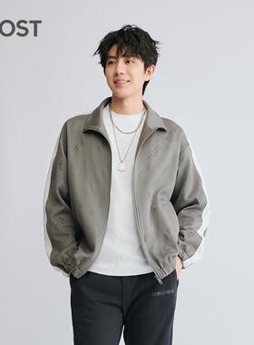 MOST/姆氏德灰色侧织带开衫卫衣外套男春季休闲运动上衣C51317023