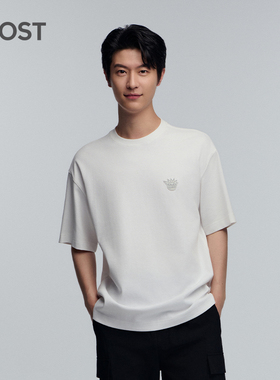 MOST/姆氏德男装白色时尚短袖t恤夏季圆领体恤百搭上衣C42212137