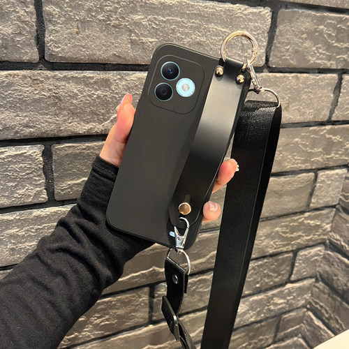 适用荣耀x60i女可斜挎绳腕带软壳