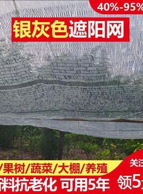 银色遮阳网防晒网多肉花卉大棚专用银白色果树平针银灰色遮阳网