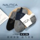 Nautica 船袜3双短帮浅口白色透气男生袜春季 Underwear 商务男士