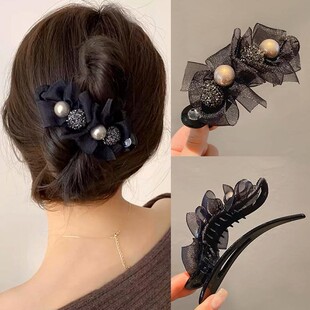 高级感鸭嘴夹发夹女后脑勺妈妈盘发大号一字夹横夹夹子头饰抓夹女