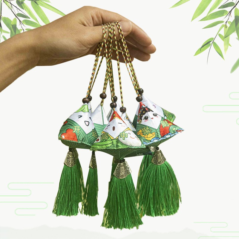端午节香包驱蚊艾草香包招财平安学生车内挂饰可爱粽子香包香囊