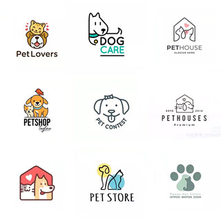 原创门头logo设计猫咖宠物店生活馆店标字体卡通简约风店名lg定制