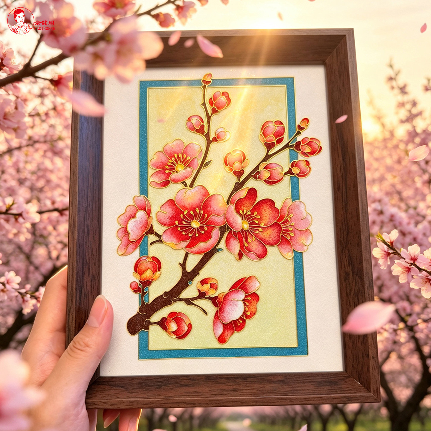 教师节手工礼物 十二花神景泰蓝掐丝珐琅diy材料包非遗金丝沙画