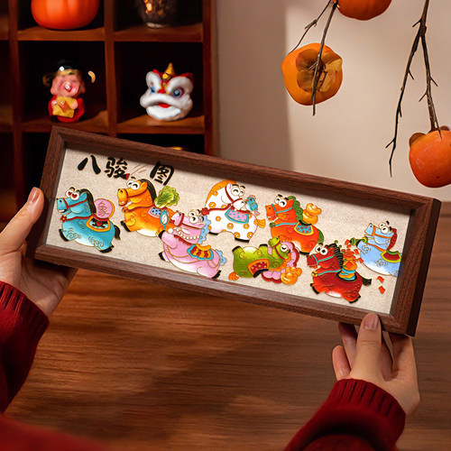 八骏图掐丝珐琅diy材料包手工